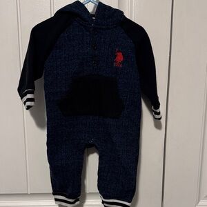 U.S. Polo Assn. Navy and Black Kids Bodysuit